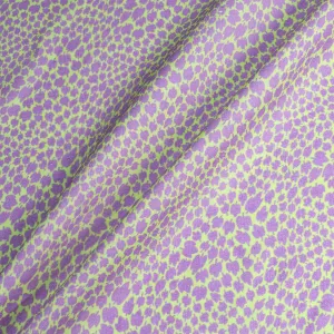 Lilac Leaf Printed Lime Green Pure Linen (A 3.15m Piece)