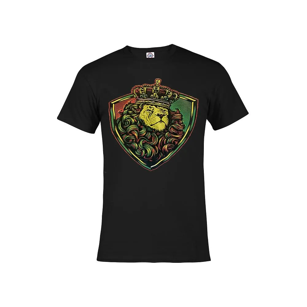 Lion Head With A Crown Men Soft Cotton T-Shirt