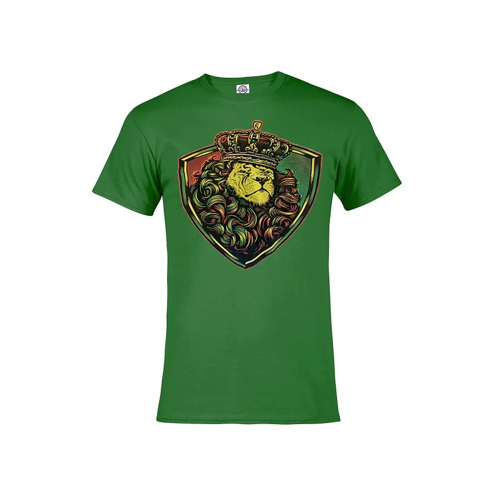 Lion Head With A Crown Men Soft Cotton T-Shirt