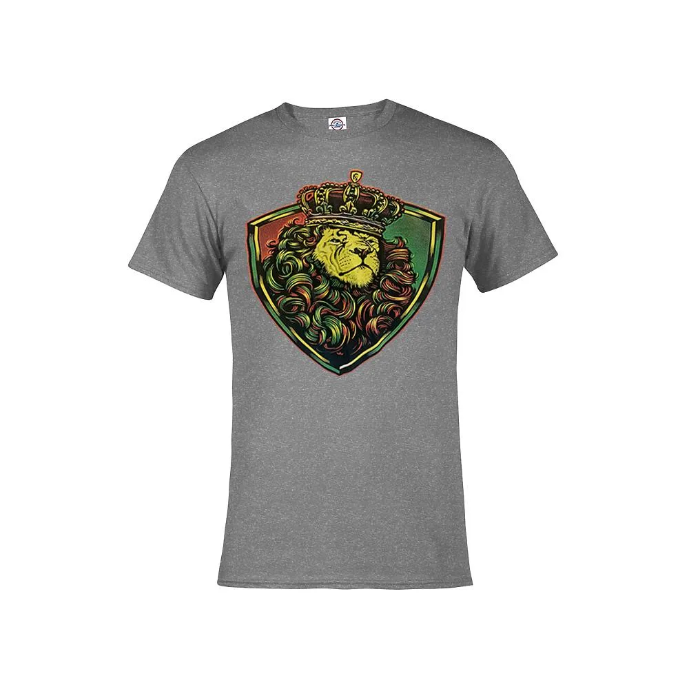 Lion Head With A Crown Men Soft Cotton T-Shirt