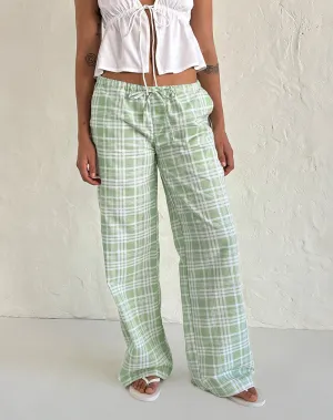 Lirura Trouser in Table Cloth Neo Mint