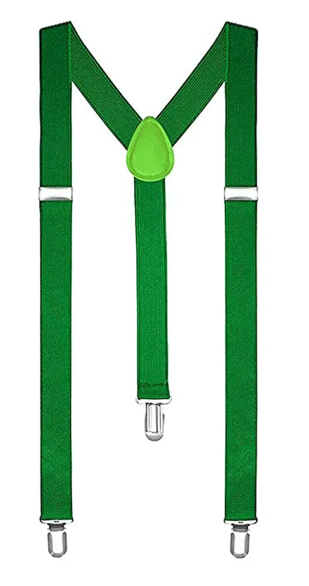 Men’s Adjustable Plain Slim Braces 2.5 Cm Wide Trouser Suspenders Clip on Fancy Dress