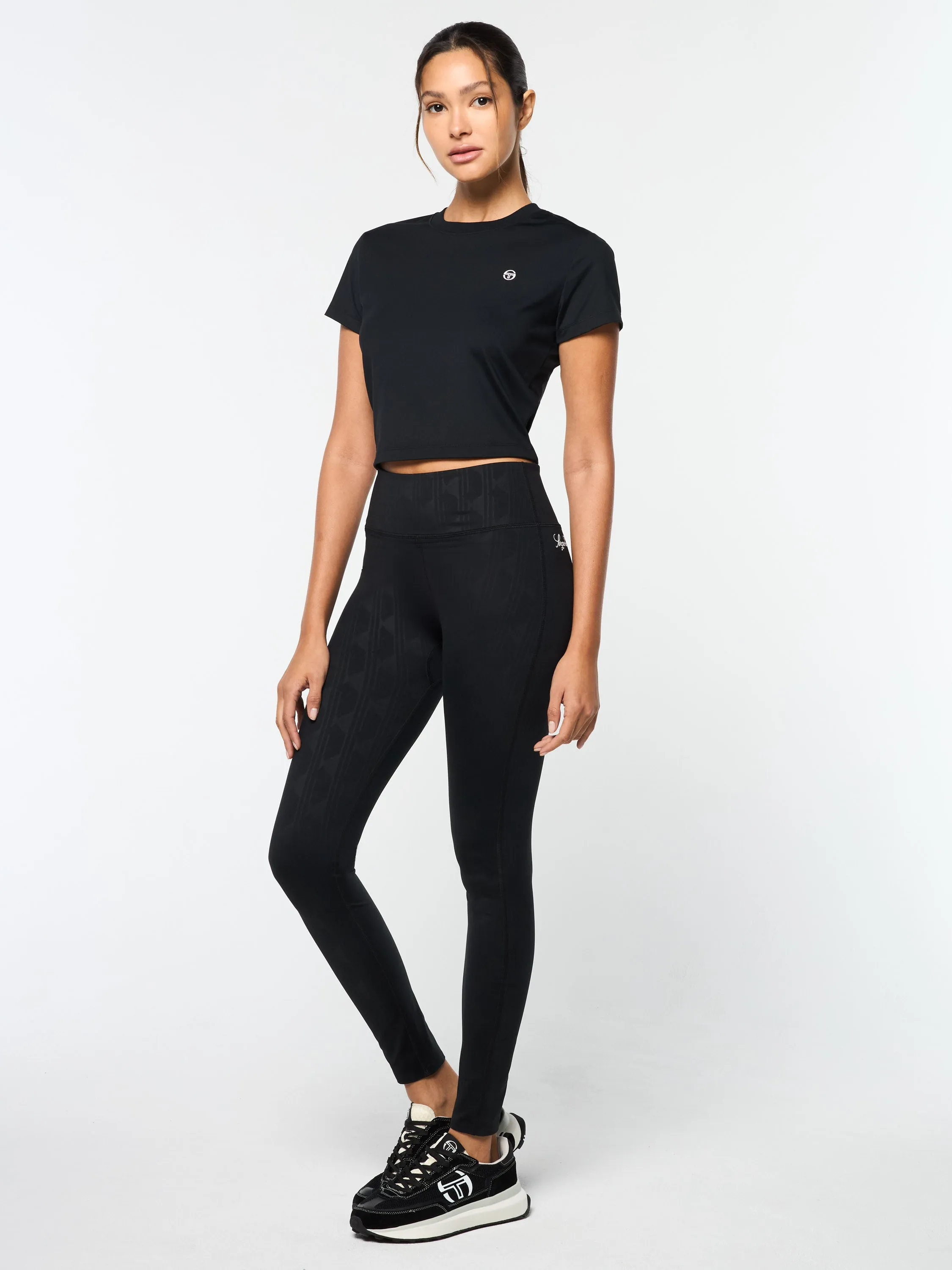 Mirano Fitted Crop Top- Black Beauty