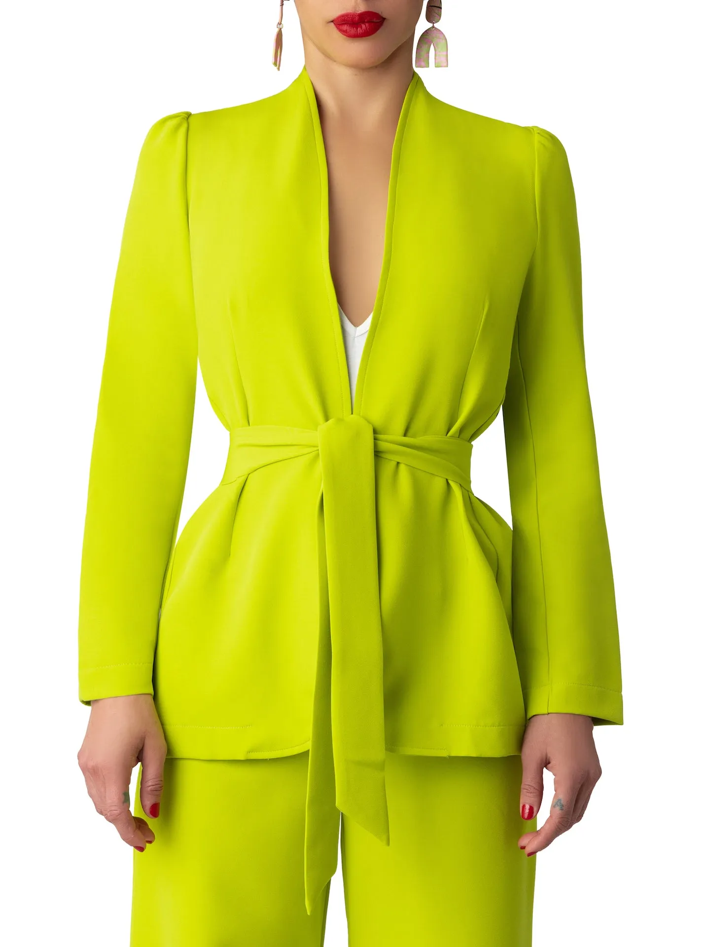 "Quenepa" Unlined Lime Blazer