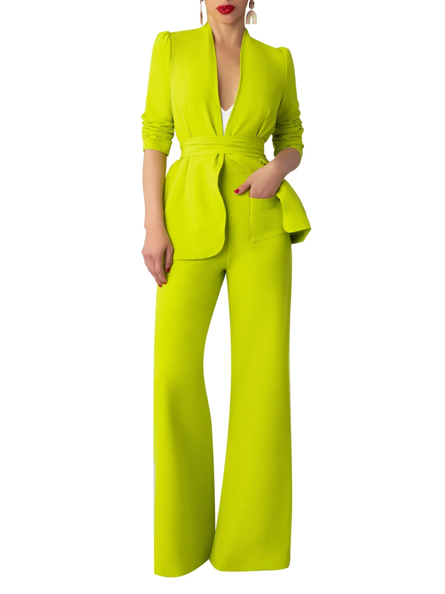 "Quenepa" Unlined Lime Blazer