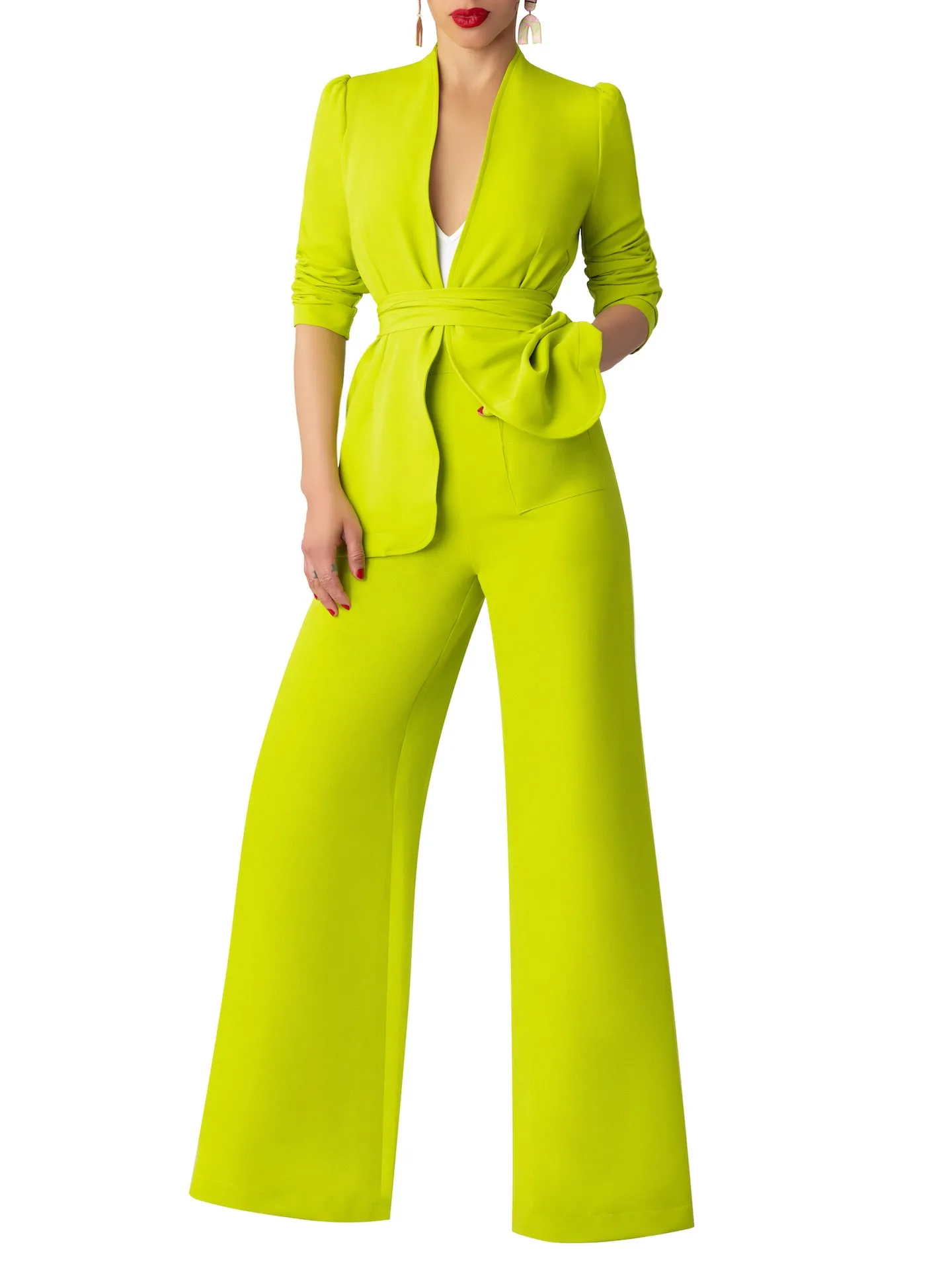 "Quenepa" Unlined Lime Blazer