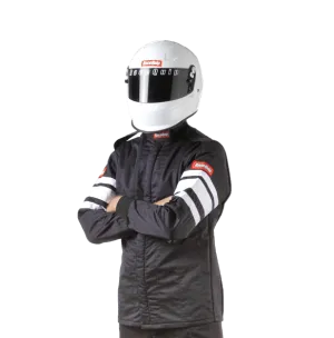 RaceQuip Multi Layer Fire Suit Jacket - Black - Medium Tall - 121004