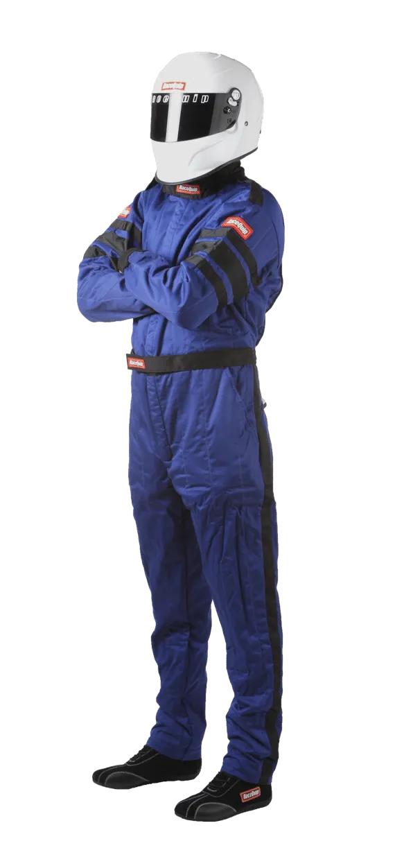 RaceQuip One Piece Multi Layer Fire Suit - Blue - Medium - 120023