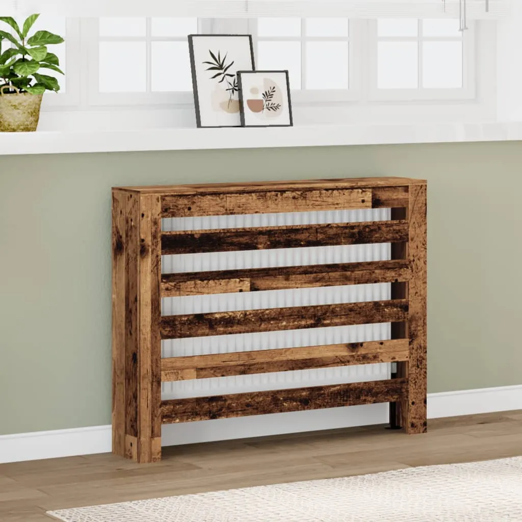 Radiator Cover Old Wood 104x20x82 cm Engineered Wood