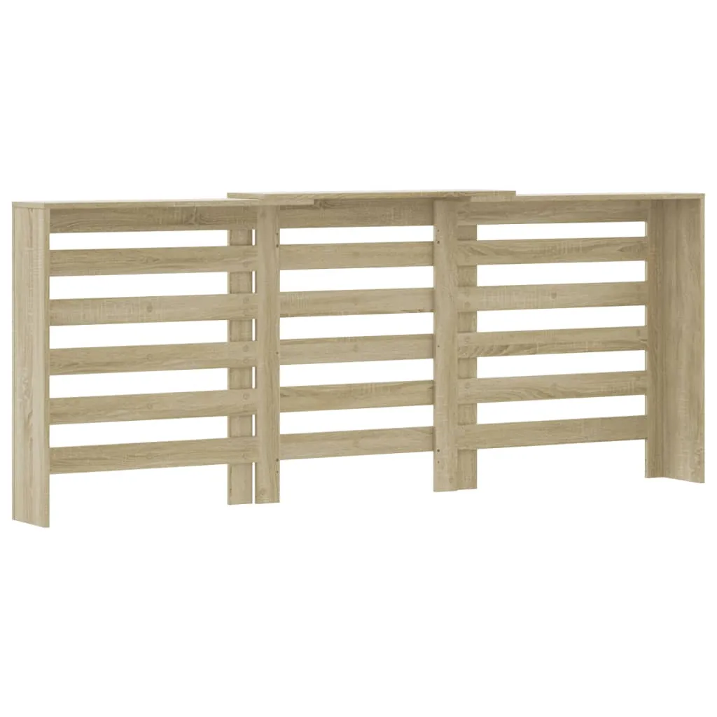 Radiator Cover Sonoma Oak 205x21.5x83.5 cm Engineered Wood