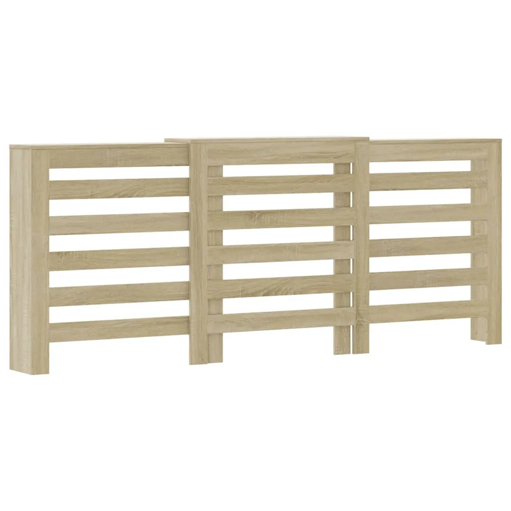 Radiator Cover Sonoma Oak 205x21.5x83.5 cm Engineered Wood