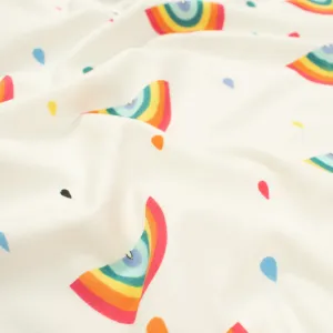 Rainbows on Ivory Printed Flannelette Design-25