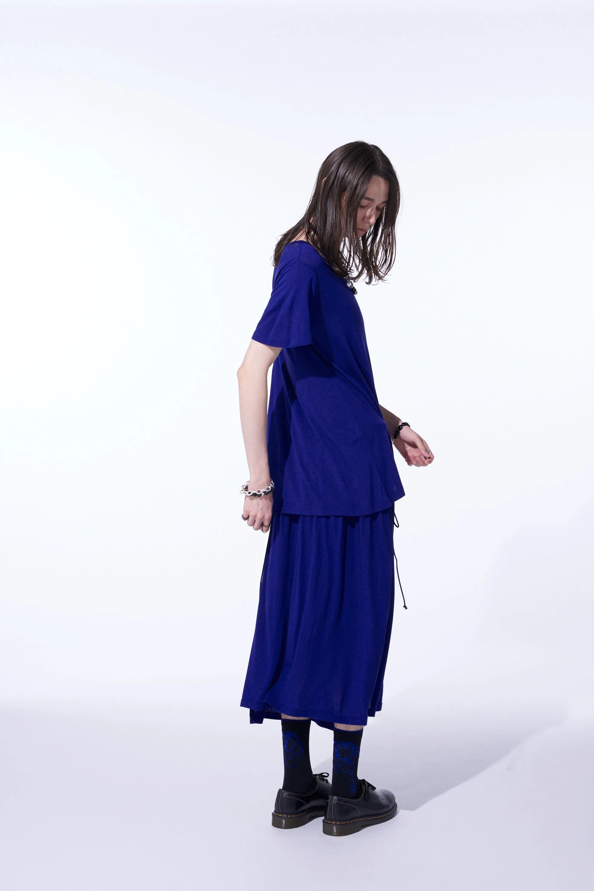 RAYON JERSEY DECONSTRUCTED ASYMMETRICAL DESIGN T-SHIRTS