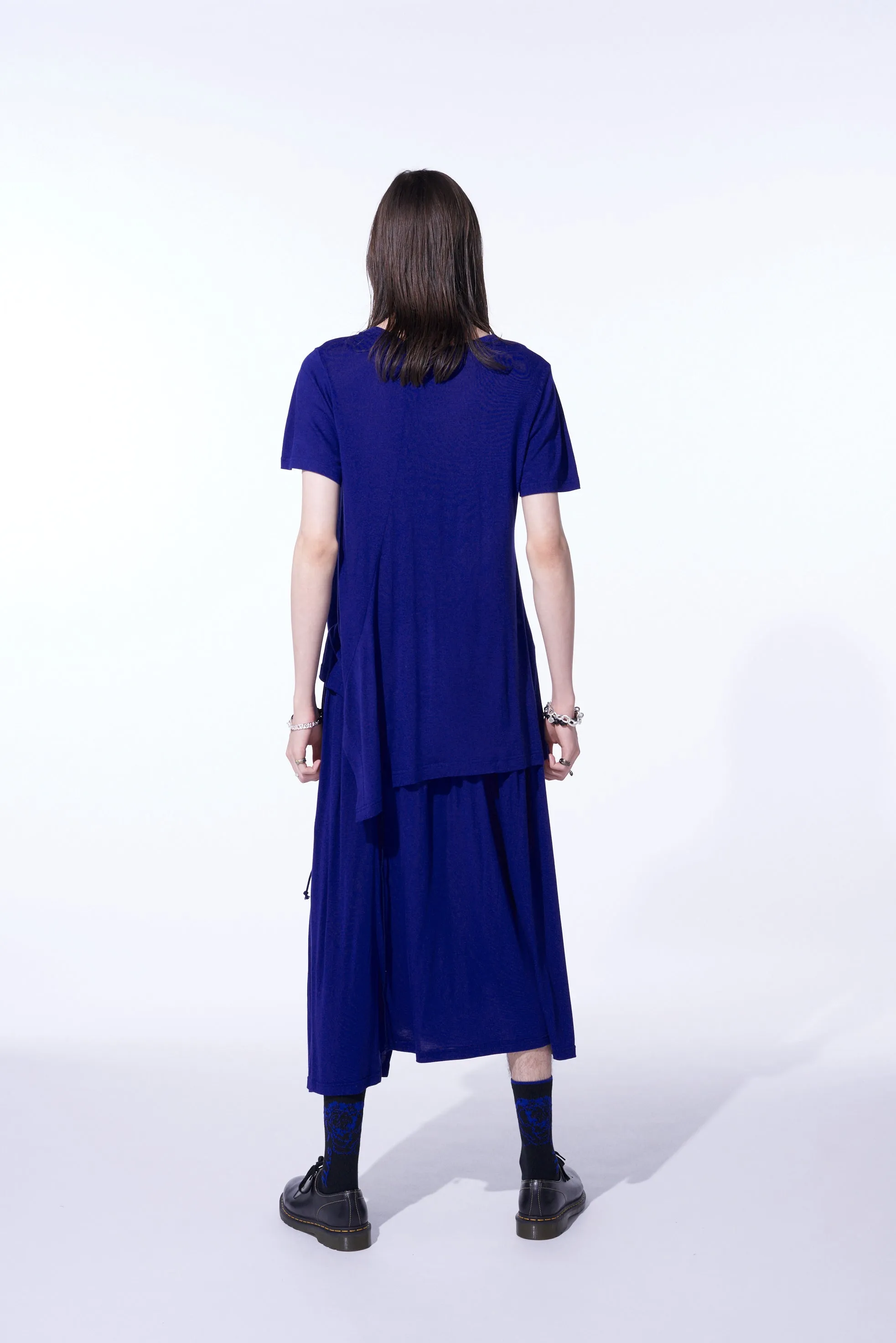 RAYON JERSEY DECONSTRUCTED ASYMMETRICAL DESIGN T-SHIRTS