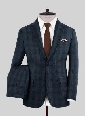 Reda Faruco Blue Checks Wool Suit