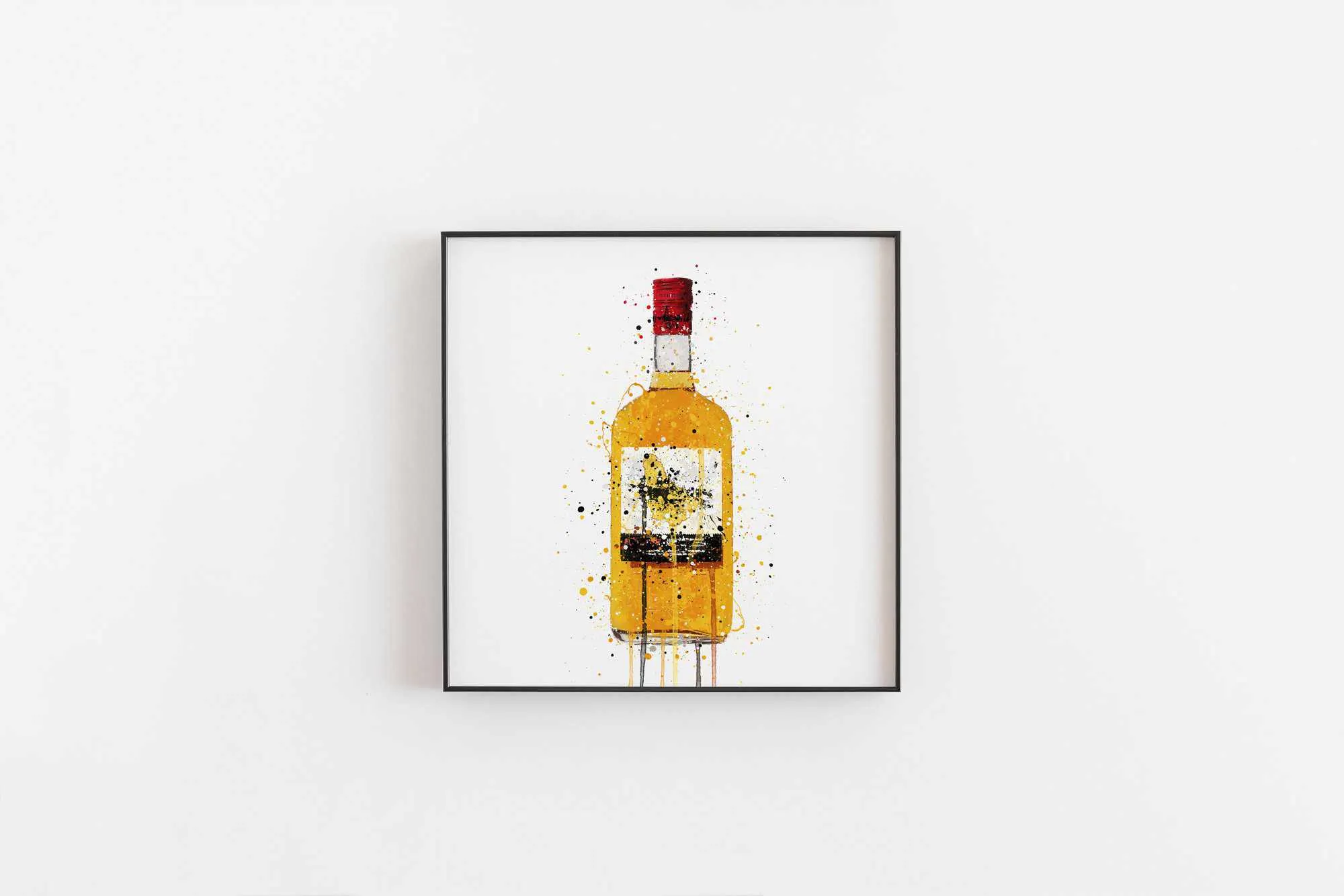 Rum Bottle Wall Art Print 'Treasure Island'