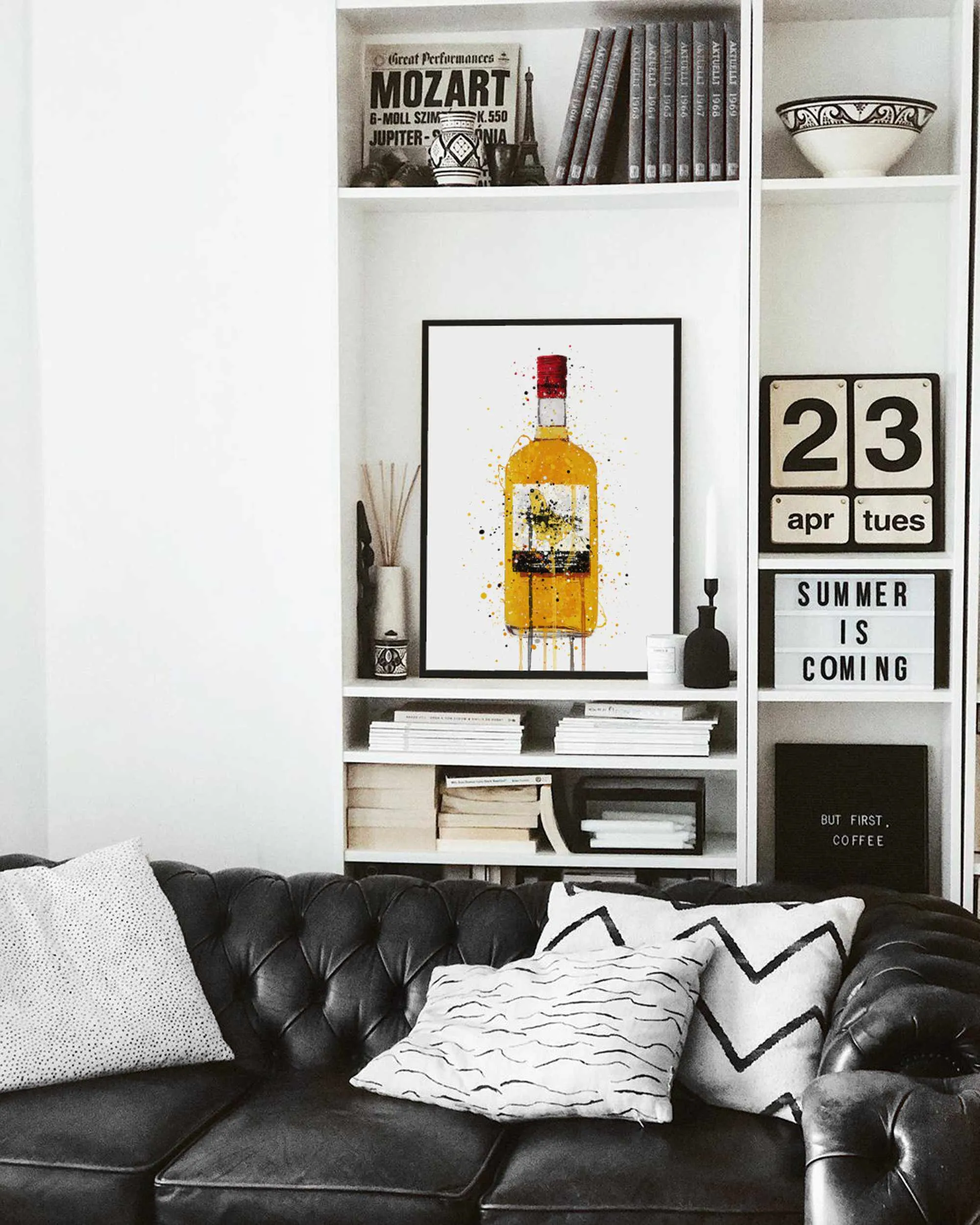 Rum Bottle Wall Art Print 'Treasure Island'