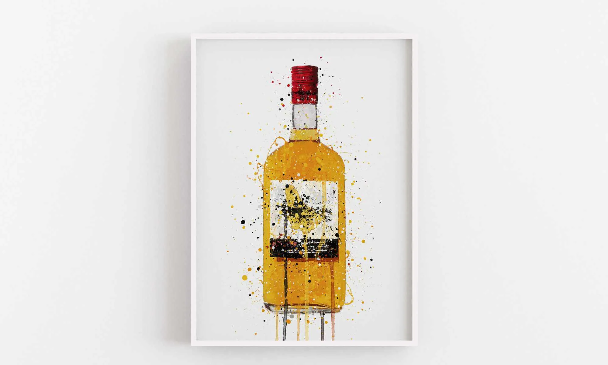 Rum Bottle Wall Art Print 'Treasure Island'