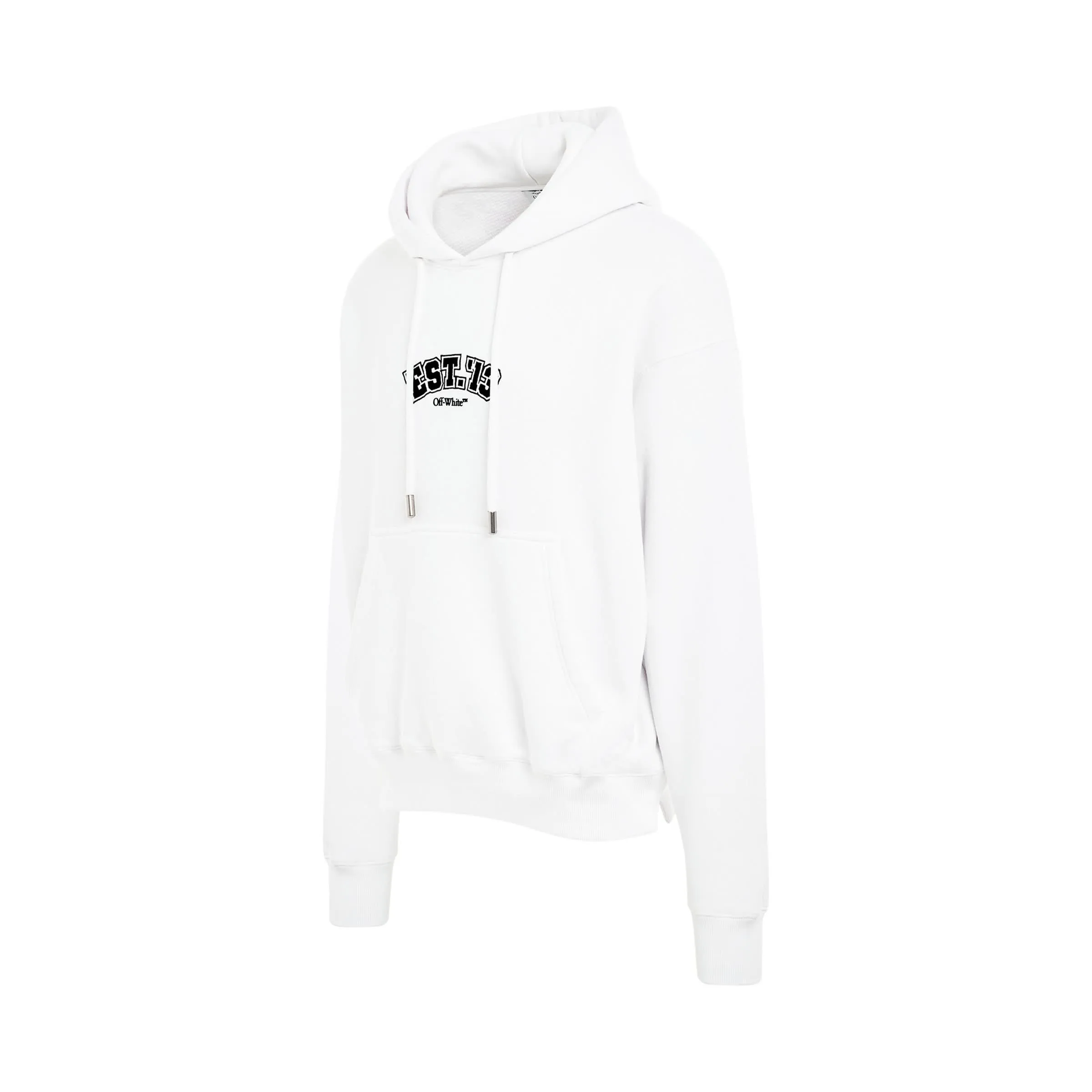 Skate Hoodie in White/Black