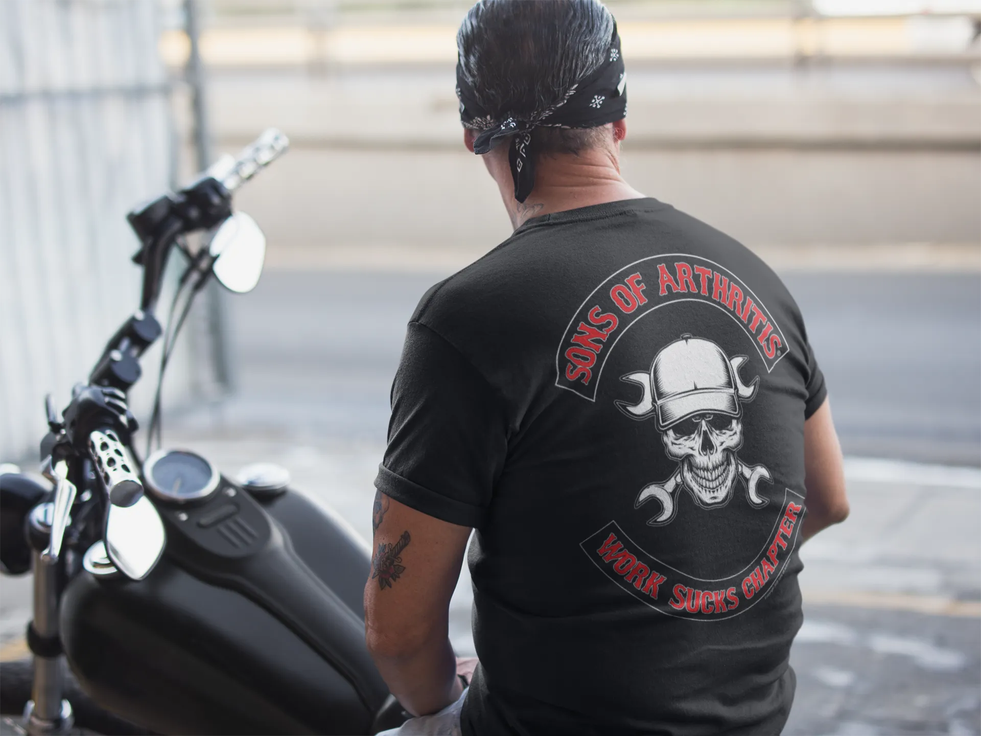 Sons of Arthritis WORKS SUCKS CHAPTER Tee (Black)