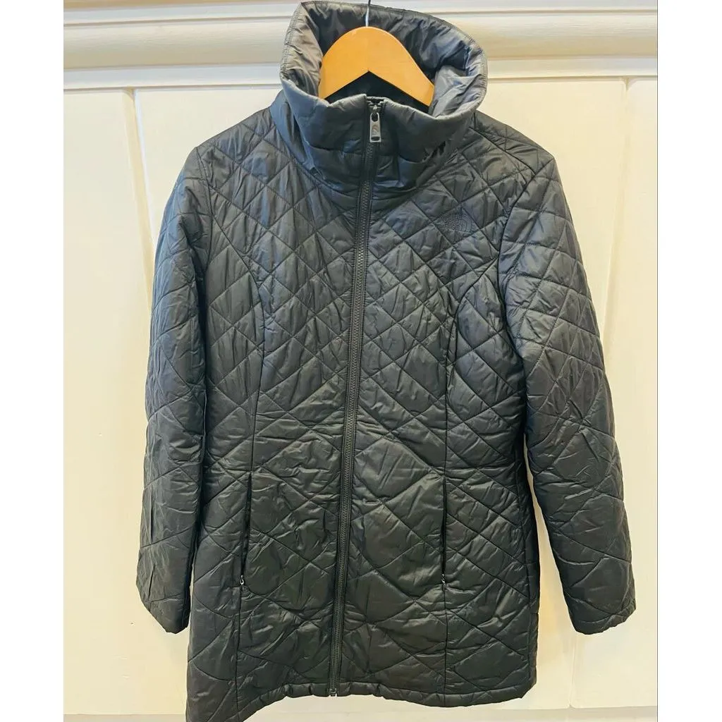 The North Face Liana Quilted Black Parka Jacket - Size Medium