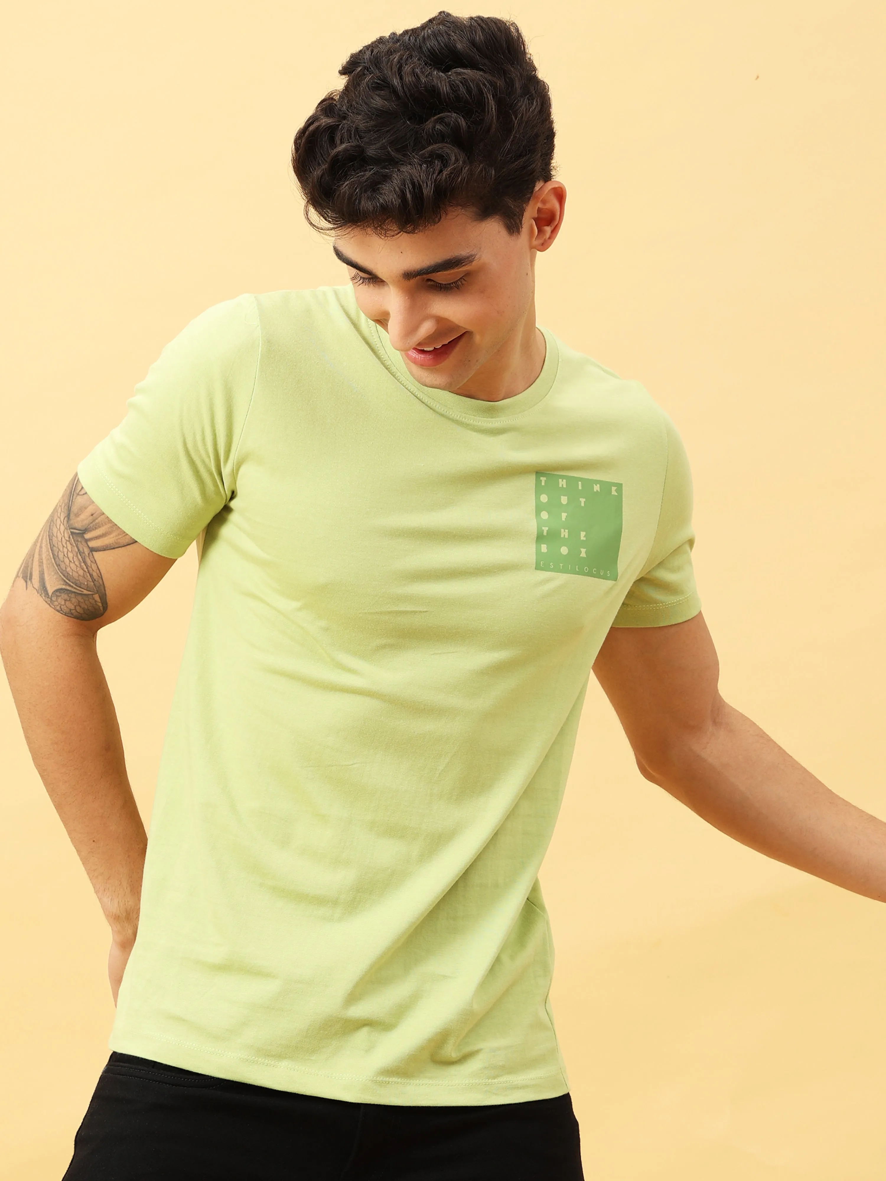 THINK OUT OF THE BOX GREEN T-SHIRT