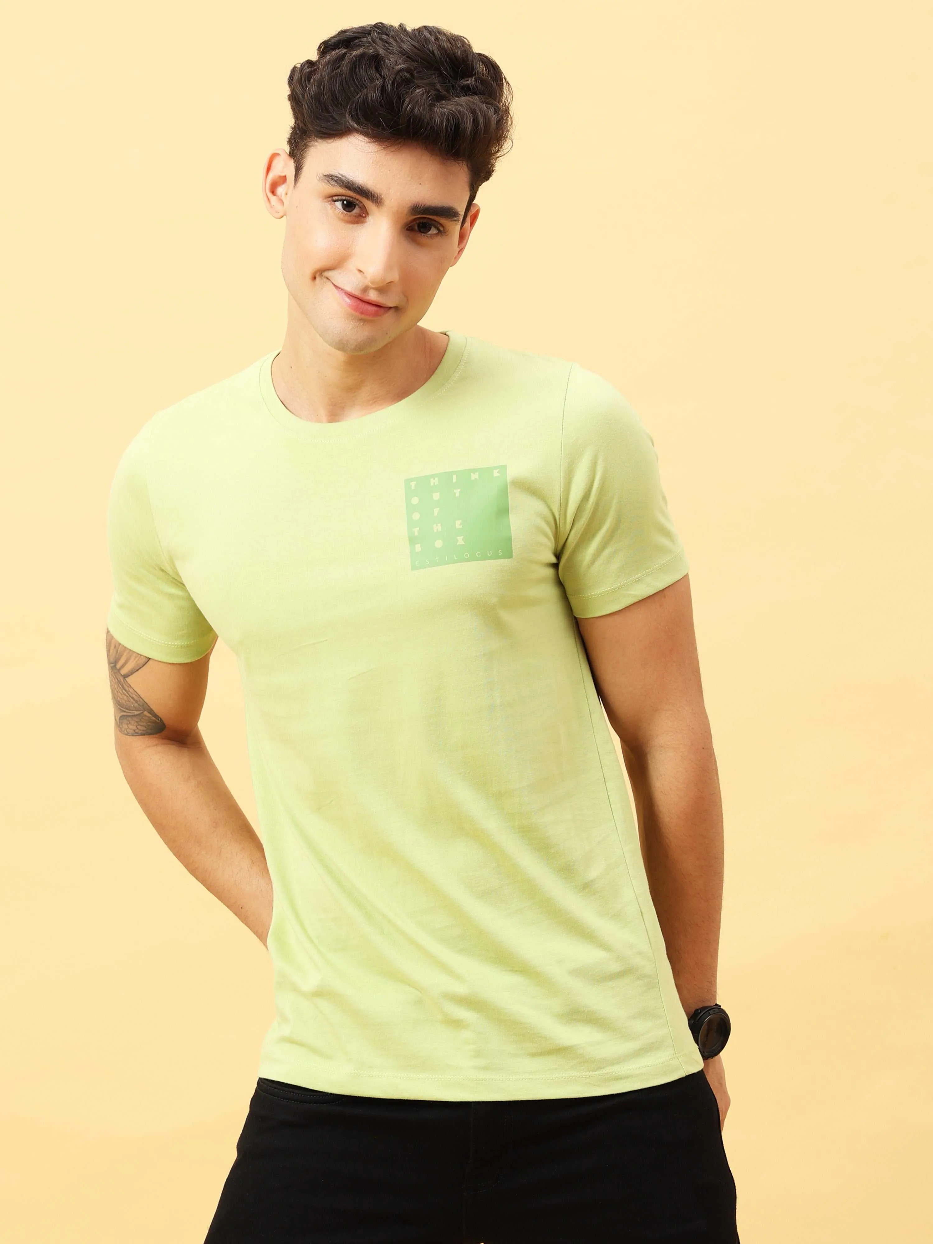 THINK OUT OF THE BOX GREEN T-SHIRT