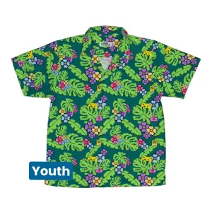 Tropical Video Game Pixels Youth Hawaiian Shirt