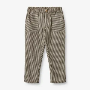 Trousers Egon - black coal stripe