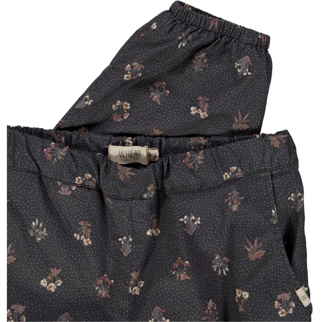 Trousers Malou Lined - black flowers