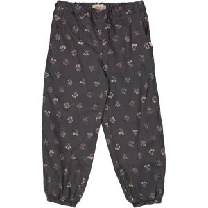 Trousers Malou Lined - black flowers