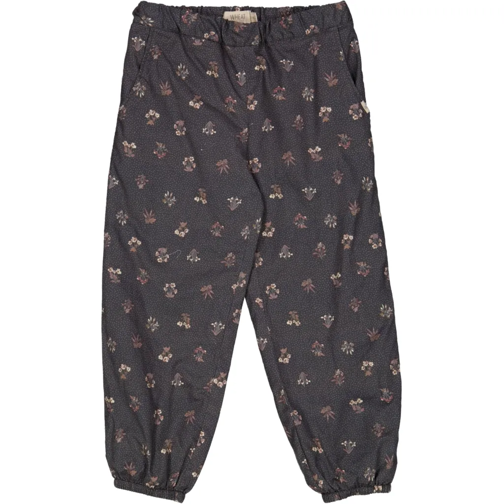 Trousers Malou Lined - black flowers