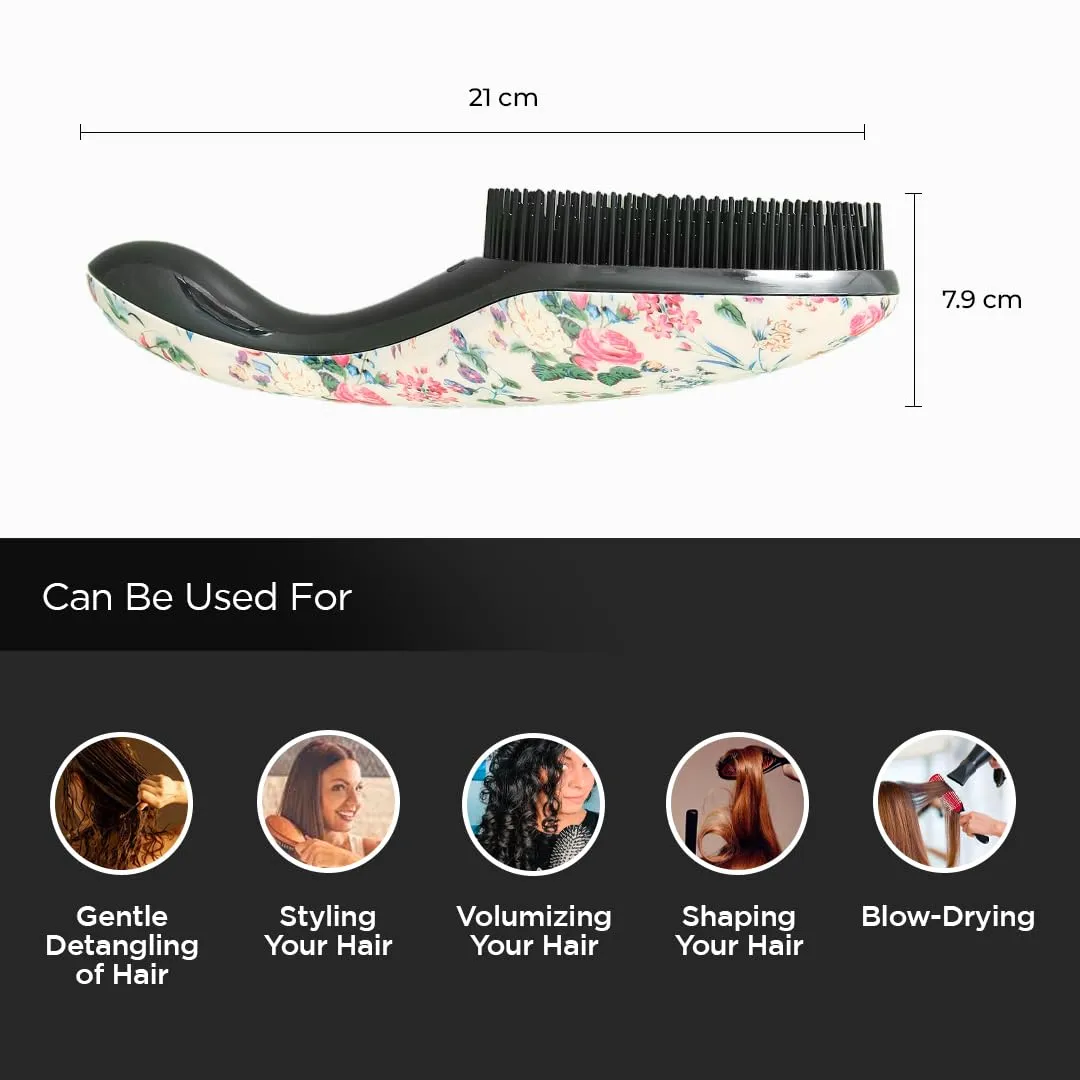 UMAI Mini Detangler Hair Brush | Soft & Flexible Bristles | Compact & Stylish | Wet & Dry Hair Pain Free Detangling | Travel-Friendly | Hair Brush For Women, Men & Kids (Multicolour)