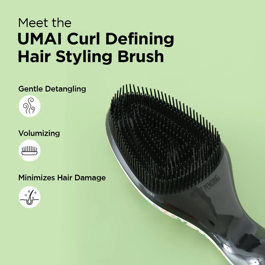 UMAI Mini Detangler Hair Brush | Soft & Flexible Bristles | Compact & Stylish | Wet & Dry Hair Pain Free Detangling | Travel-Friendly | Hair Brush For Women, Men & Kids (Multicolour)