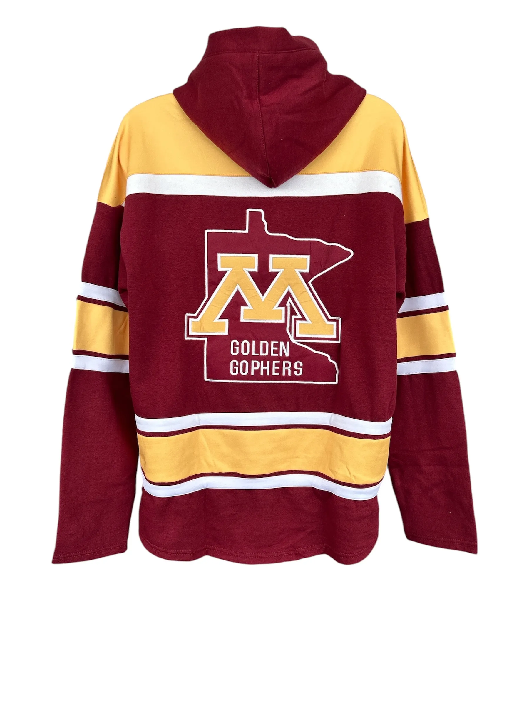 University of Minnesota Golden Gophers Official Hockey Lace Hoody with Embroidered Logos