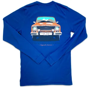 Vintage Bronco: Long Sleeve T-Shirt - Headwater Blue