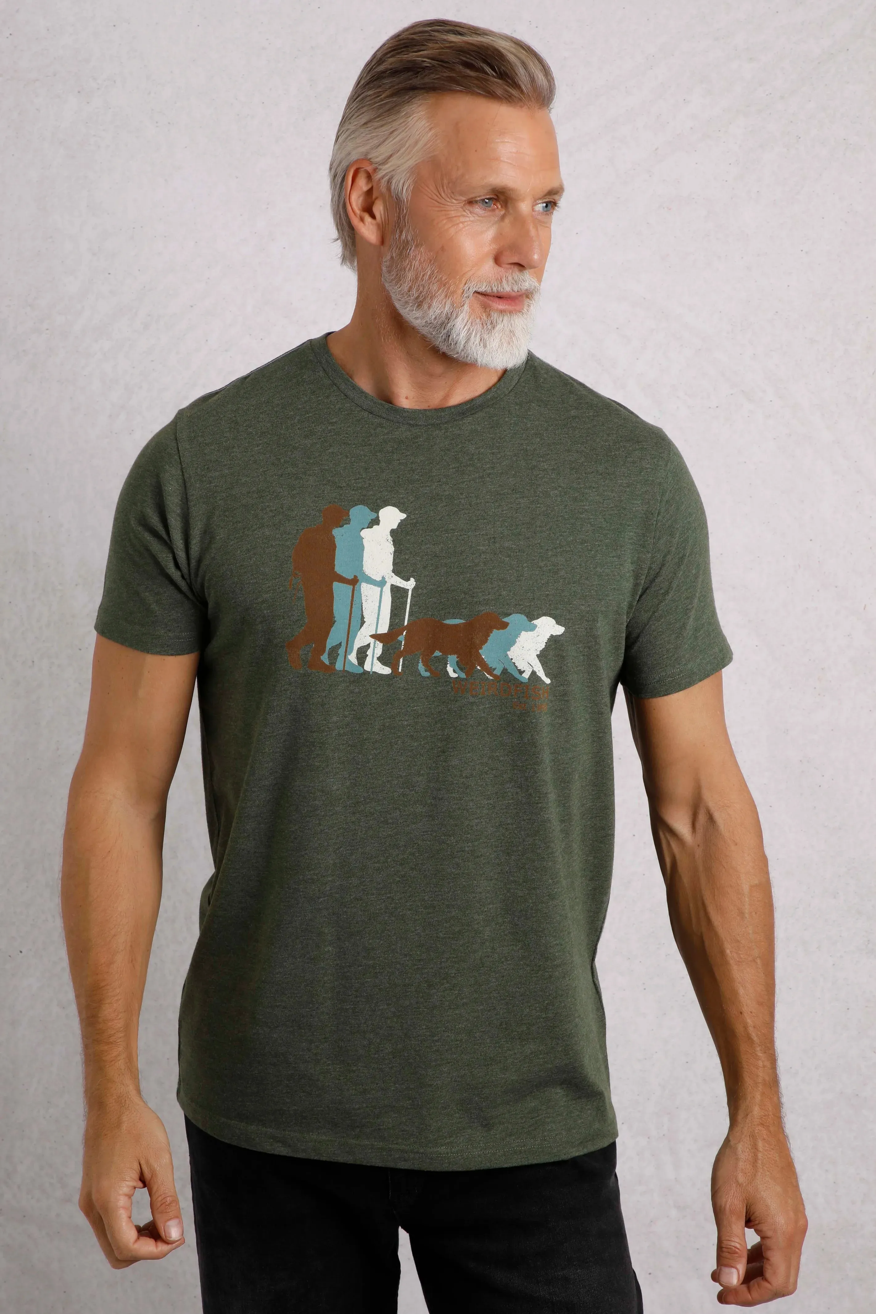 Weird Fish M Fir Green Man's Best Friend Eco Graphic T-Shirt