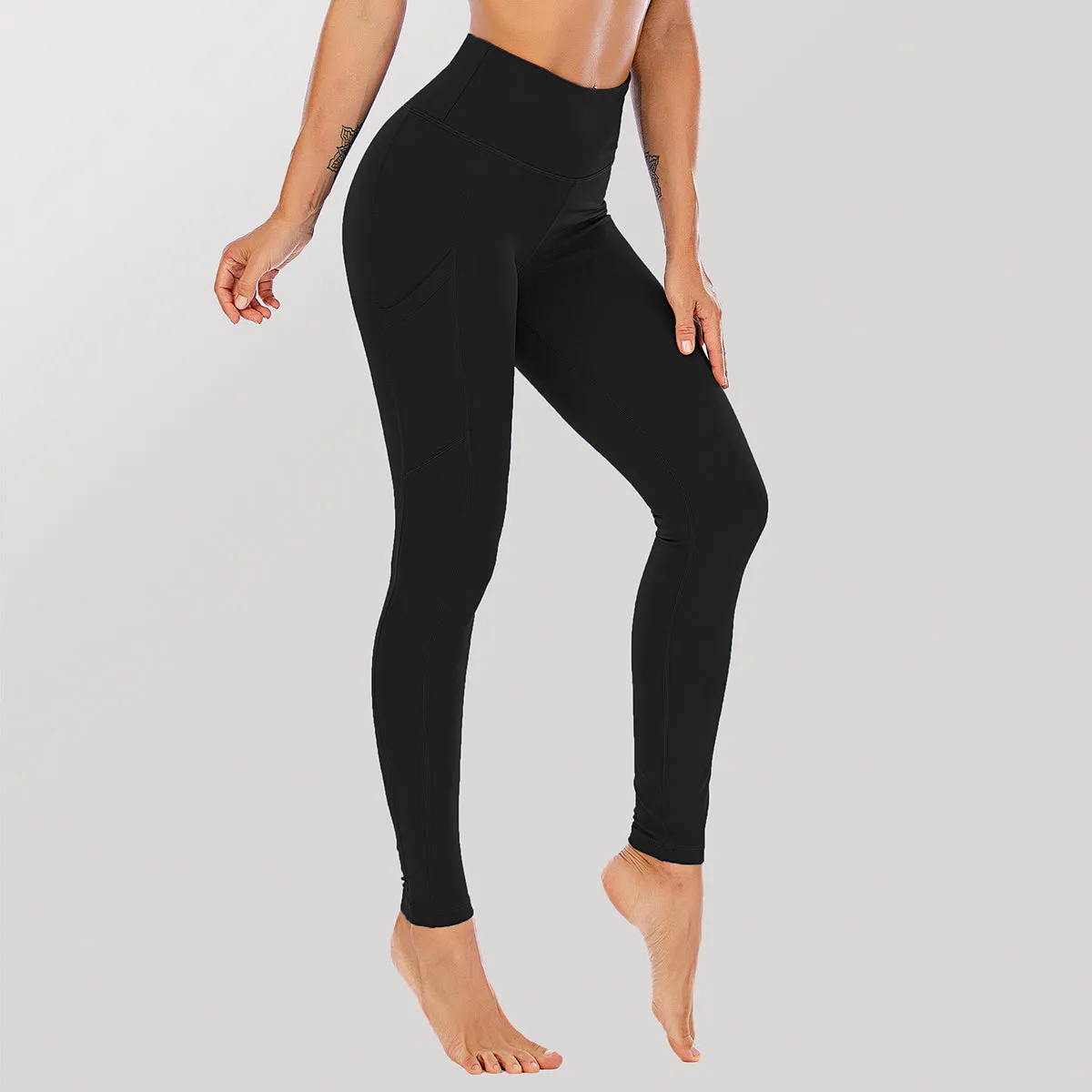 Women's Nabtos® Performance Activewear Yoga High-Waisted Leggings-Black