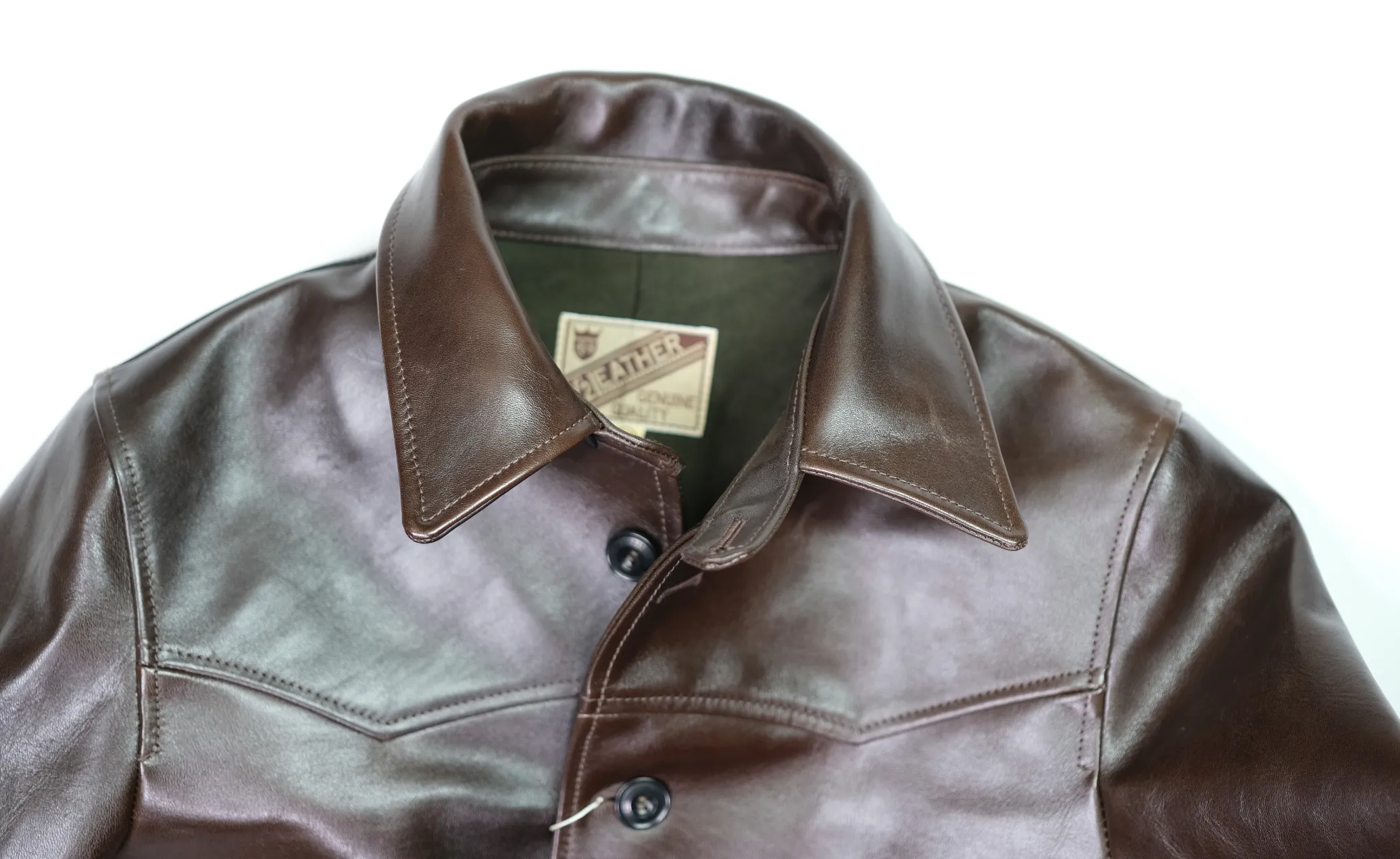 Y'2 Leather HNC-82 Hand Dyed Horse Car Coat