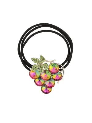 Yellow Chimes Rubber Bands for Women Hair Accessories for Women Hair Rubber Band Crystal Rubberband Fruit Bunch Charms Ponytail Holder for Girls And Women Hair Accessories for Women