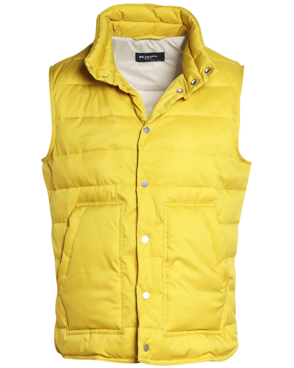 Yellow Quilted Nylon Vest